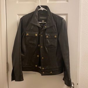 100% Leather Black Jacket